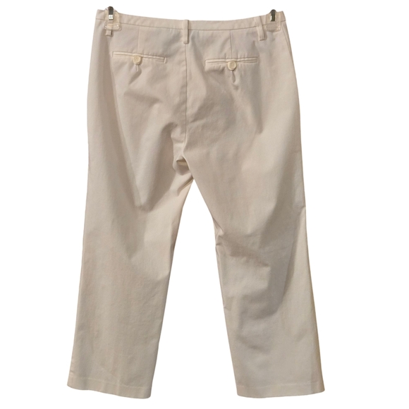 Express White Stretch Fabric Flat Front 2 Back Pockets Women size 5/6 (28 waist) - Picture 4 of 15